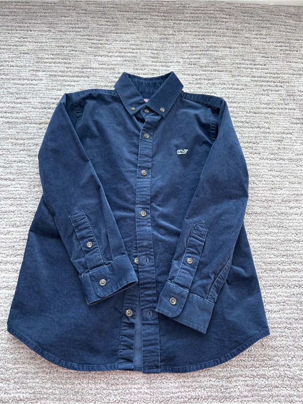 Vineyard Vines Corduroy Button-Down Shirt in Navy